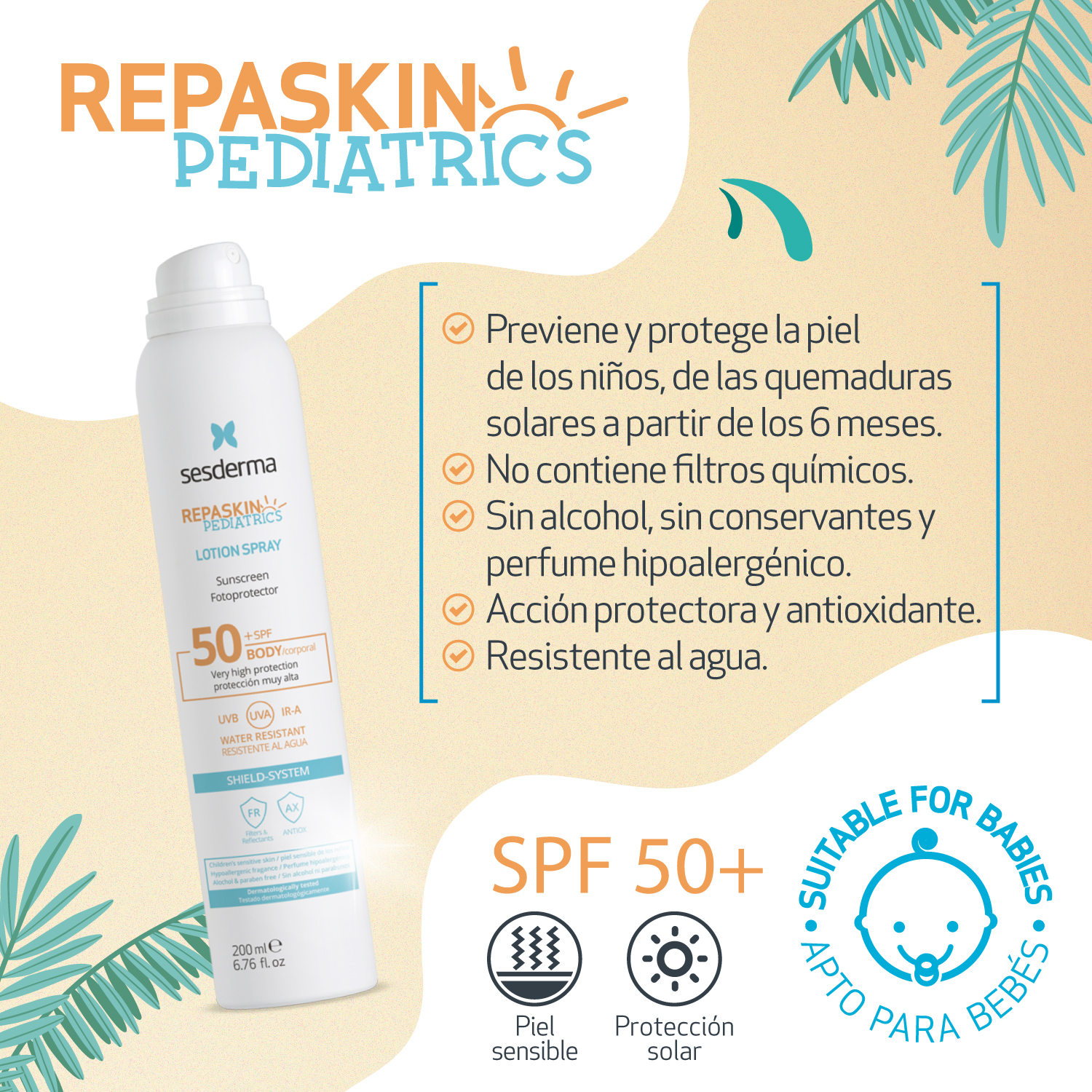 Repaskin,locion,spray,sesderma,protector solar