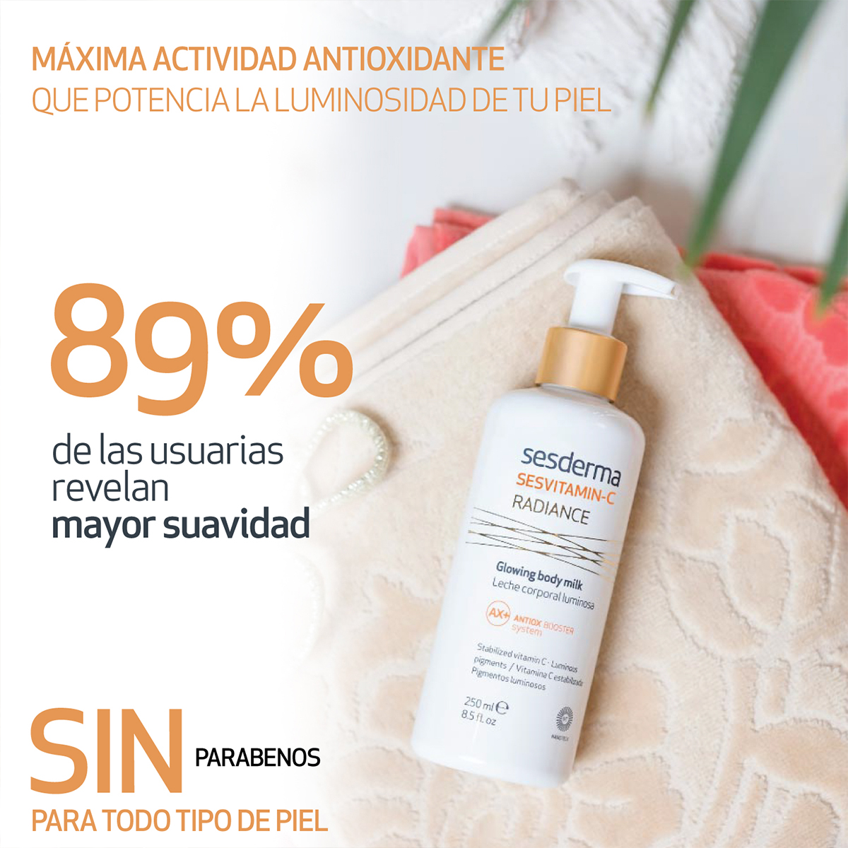 sesderma, leche corporal, sevitamin c,leche