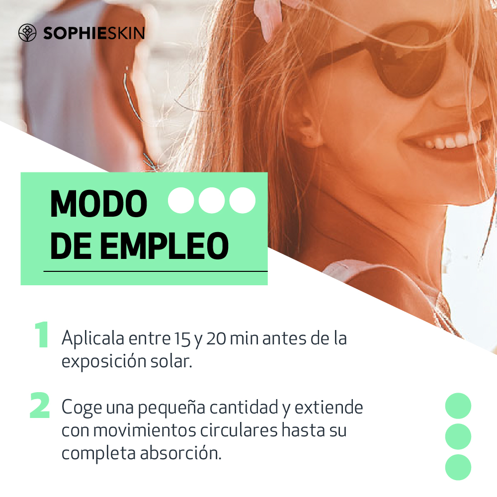 modo de empleo protector solar sophieskin regeneradora